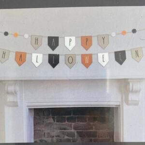 Rae Dunn Halloween Burlap Farmhouse Garland NEW